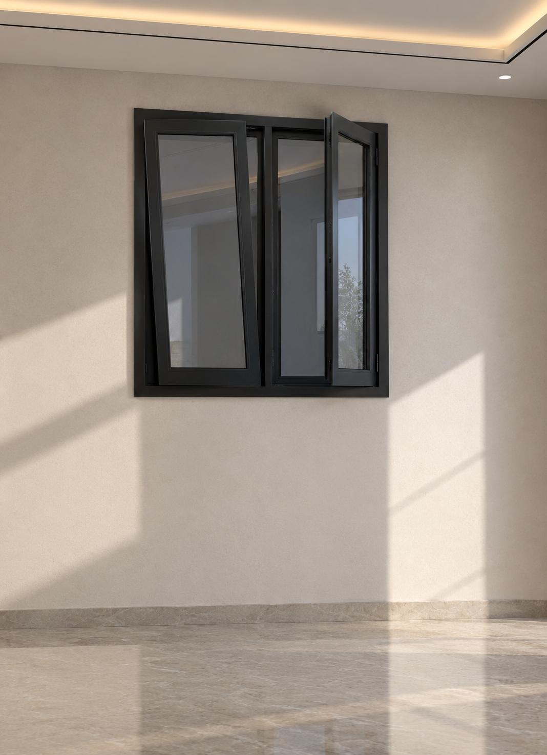  Double Action Aluminum Windows